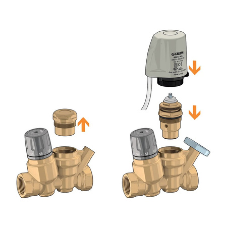 Termostatyczny zawór do cyrkulacji c.w.u. 3/4" z termometrem