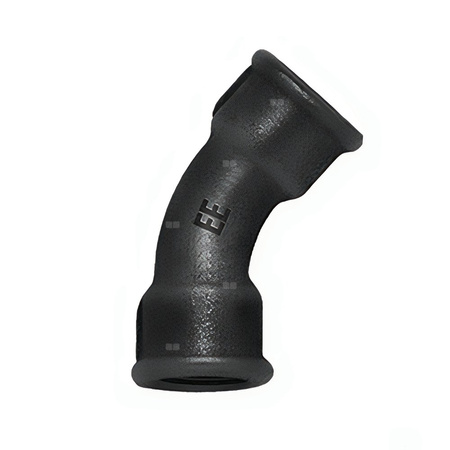 Łuk długi 45' ODLEWNIA ZAWIERCIE G1/20/41 żeliwo (czarne) 1/4'' (GW x GW)