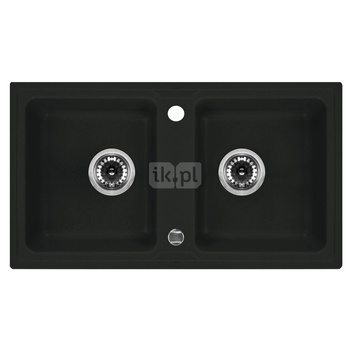 Deante Zorba Zlewozmywak 2-komorowy bez ociekacza - grafitowy