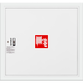 Hydrant DN33 wnękowy, wąż 20m, ocynk fasada,,zamek patent, RAL 9003