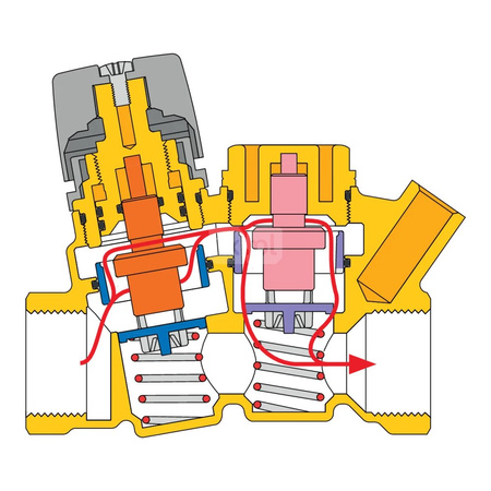 Termostatyczny zawór do cyrkulacji c.w.u. 3/4"