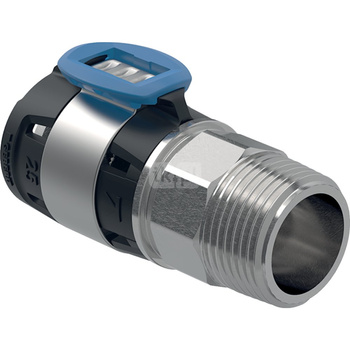 Złączka przejściowa GEBERIT FlowFit, stal crnimo 1.4401, 1'' x 32 mm (GZ x łącznik zaprasowywany)