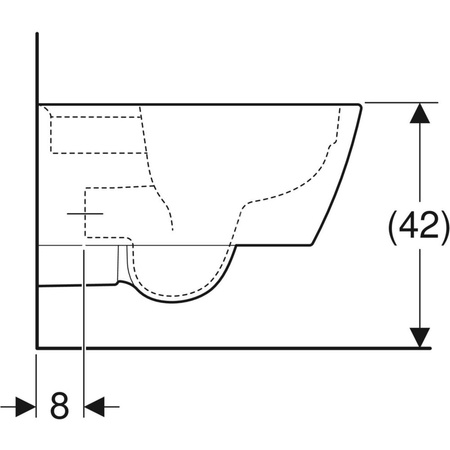 Miska WC wisząca GEBERIT iCon Square bez kołnierza wewnętrznego