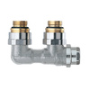 Vekolux Rp1/2 - Zestaw przyłączeniowy do grzejników dolnozasilanych z wkładką zaworową z funkcją odcięcia i opróżniania, kątowy,
