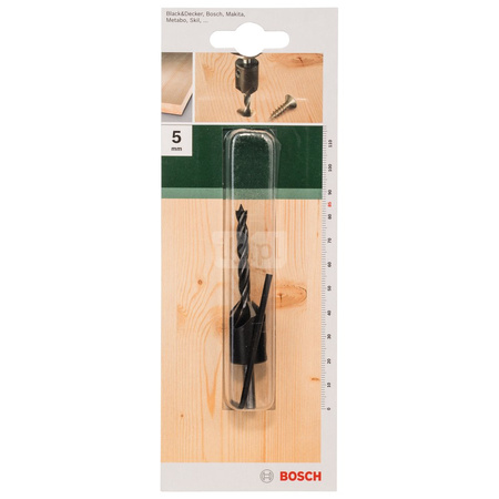 Wiertła spiralne do drewna z pogłębiaczem D = 5,0 mm, L = 85 mm