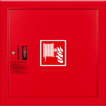 Hydrant DN52 wnękowy ze zwijadłem, wąż 15m, zamek patent, RAL 3000