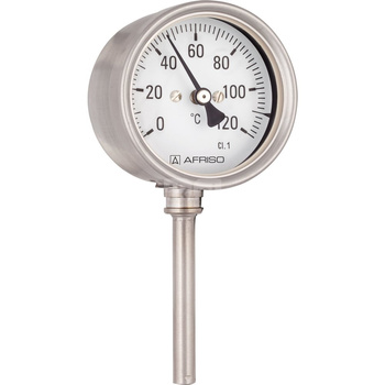 Termometr bimetaliczny AFRISO BiTh Ch, D402 fi 160 mm 0…160'C tuleja 200 mm połączenie rad