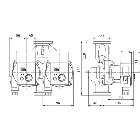 Pompa obiegowa WILO Yonos PICO-D 30/1-8 1x230 V 50/60 Hz, PN 10/10bar