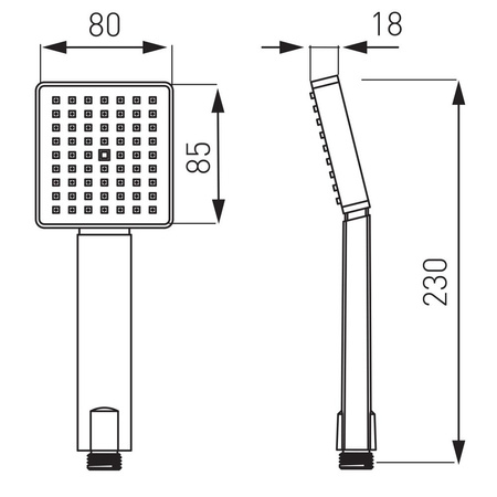 AMIGO VERDELINE, rączka natrysku 1F, chrom