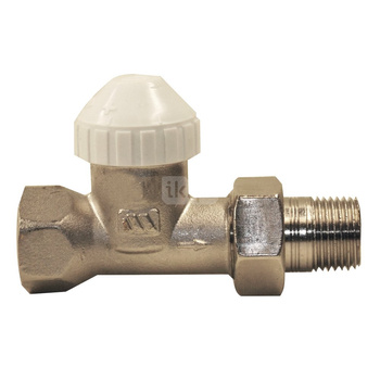 TVD - grzejnikowy zawór termostatyczny, prosty, z nastawa wstepna, 1/2", niklowany