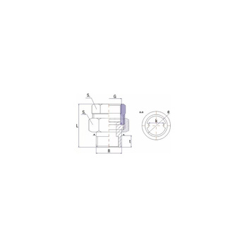 Śrubunek RUMET o-ring mosiądz 3/4'' x 3/4'' (GW x GZ)