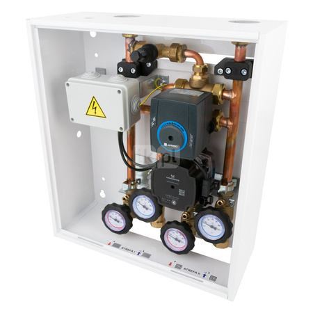 Grupa pompowa AFRISO PrimoBox ACB 910 GZ x GW 3/4'' x 3/4'', z zaworem mieszającym, z siłownikiem arm 141 proclick