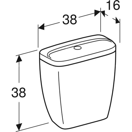 IDOL Spłuczka z zasilaniem bocznym, z armaturą, 3/6l