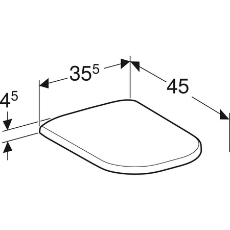 TRAFFIC Deska sedesowa twarda, z tworzywa Duroplast, zawiasy metalowe