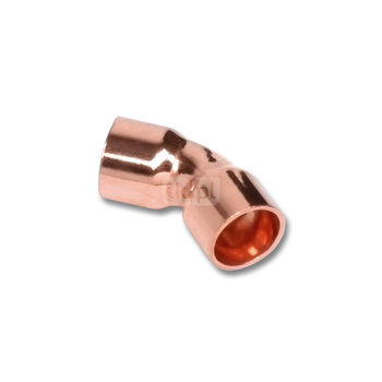 Łuk 45' SANHA 5041, Cu, 76,1 mm (lw x lw)