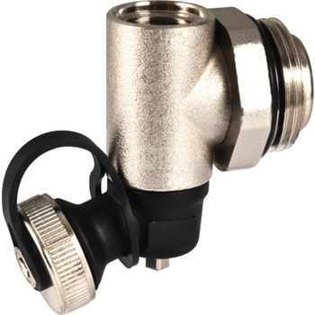 Końcówka, do rozdzielacza Geberit, z zaworem odpowietrzającym: G1 niklowany