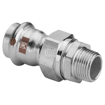 Dwuzłącze VIEGA 1765, stal nierdzewna / stal nierdzewna, 42 mm x 1 1/2'' (zz x gz)