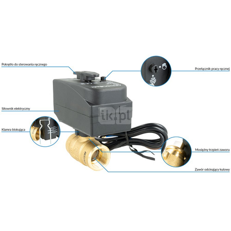 Zawór wodny AFRISO BEV 230 V AC GW 3/4'' x GW 3/4''