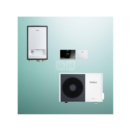 Pakiet Systemowy OZE - Pompa ciepła powietrzna powietrze-woda monoblok VAILLANT VWL 55/6A aroTHERM plus 5.4 kW 400 V + Moduł naścienny MEH 97/6 + Regulator sensoCOMFORT VRC 720