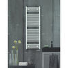 Grzejnik drabinkowy ZEHNDER Virando Bow, wym. 1226 x 493 mm, kolor biały RAL9016, moc 567W