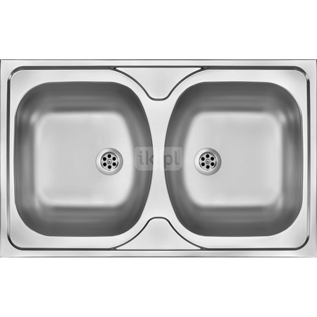 Deante Tango Zlewozmywak 2-komorowy bez ociekacza - satyna