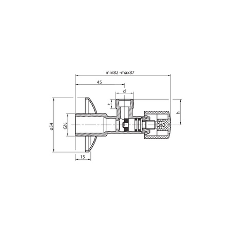 Zawór wodny PERFEXIM PHA-018 gz 1/2'' x gz 3/4''
