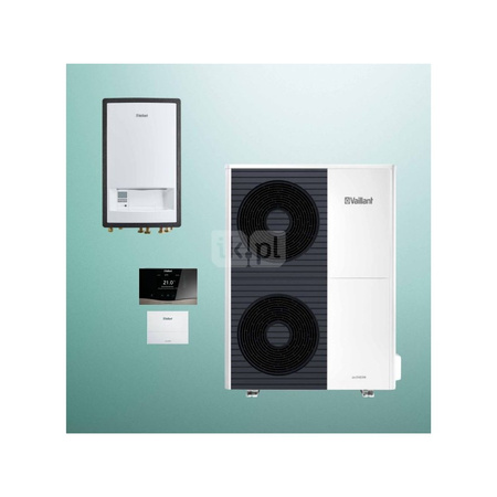 Pakiet Systemowy OZE - Pompa ciepła powietrze-woda split VAILLANT VWL 125/5AS aroTHERM 11.9 kW 400 V + Moduł naścienny VWL 127/5IS + Regulator sensoCOMFORT VRC 720