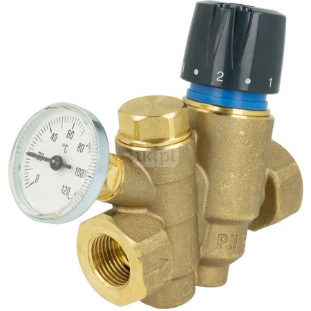 Zawór równoważący z funkcją przegrzewu do cyrkulacji c.w.u. AFRISO ATB 200 mosiądz DN15