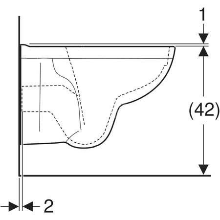 REKORD Miska ustępowa wisząca lejowa Rimfree