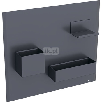 Tablica magnetyczna Acanto ze schowkami, B44.9xH38.8, lava mat