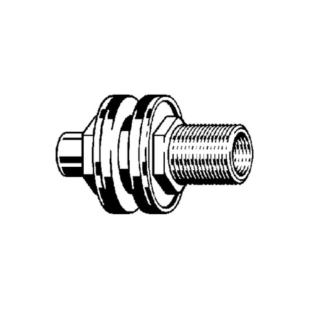 Przepust ścienny VIEGA 3427.2 Jednoczęściowy, brąz / brąz, 15 mm, 1/2'' (lw x gwm), 55 mm
