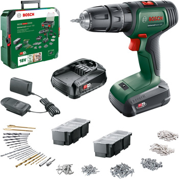 Bosch wiertarko-wkrętarka akumulatorowa z udarem UniversalImpact 18V 2x1,5Ah + SystemBox
