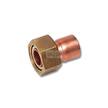 Półśrubunek SANHA 5240g Dwuczęściowy, Cu, 22 mm x 3/4'' (lw x GW)