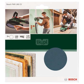 Papiery ścierne do PWR, 180 mm, ziarnistość K120 K =120