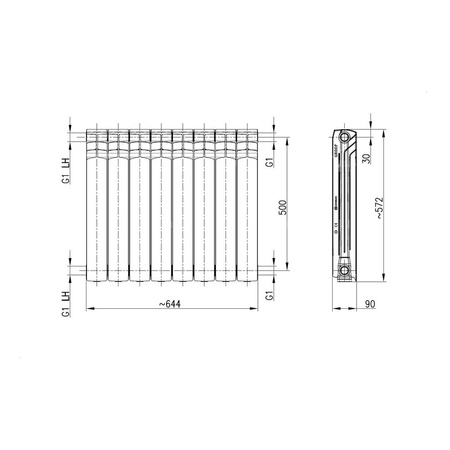 Zestaw grzejnikowy G500F/8 1.6MPa