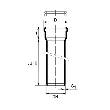 Rura z kielichem HTEM 75/3000