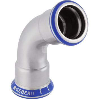 Kolano 60' GEBERIT Mapress Edelstahl, stal nierdzewna, 88.9 mm, DN 80 x 88.9 mm x DN 80 (mufa zaprasowywana x mufa zaprasowywana), (głębokość: 76 mm) z uszczelką