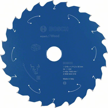 Ostrze do piły tarczowej bezprzewodowej Expert for Wood 216 x 1,7 / 1,2 x 30 T24