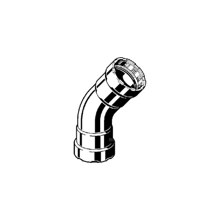 Łuk Megapress 45' VIEGA 4226 Jednoczęściowy, stal (Cynk/nikiel) / stal, 1 1/4'' (mz x mz) z uszczelką