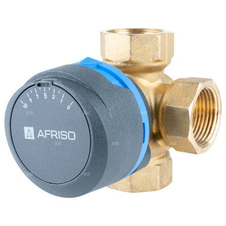 Zawór obrotowy czterodrogowy AFRISO ARV 482 ProClick, mieszający, Siłownik elektryczny ARM 343 ProClick, DN 20