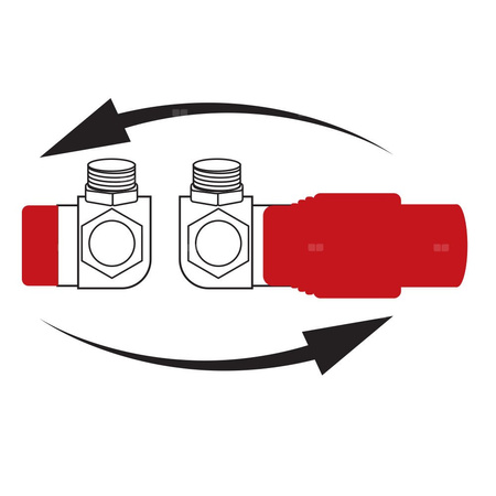 Dekoracyjny zestaw termostatyczny osiowy, czarny