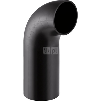 Kolano 90' GEBERIT HDPE, polietylen, 75 mm, DN 70 x 75 mm x DN 70 (króciec)