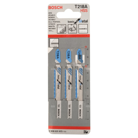 Brzeszczot do wyrzynarek T 218 A 3 szt.