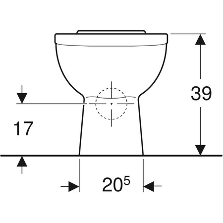 IDOL Miska ustępowa kompaktowa lejowa odpływ poziomy