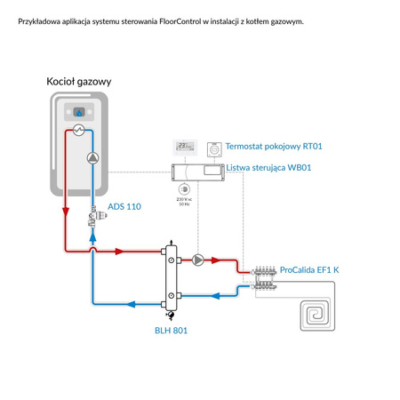 Termostat AFRISO RT05 zasilanie 230 V AC floorcontrol 5-35'C