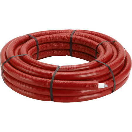 Rura PE-Xc/AL/PE-Xc VIEGA 4705.6 25 mm x 2.8 mm izolacja: 9 mm, izolacja kolor czerwony - kręgi 25m wielowarstwowa gładka