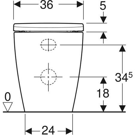 Miska WC stojąca GEBERIT iCon bez kołnierza wewnętrznego