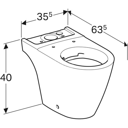 Miska WC stojąca GEBERIT iCon bez kołnierza wewnętrznego