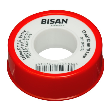 Taśma P.T.F.E. extra woda 0,10mm/12mm/12mb (rolka czerwona)