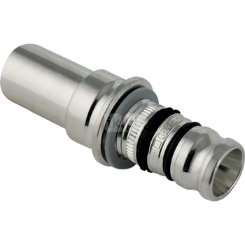 Złączka przejściowa GEBERIT Mepla, mosiądz (Cynowanie), 16 mm, DN 12 x 15 mm x DN 12 (końcówka wciskowa x końcówka wsuwana) z uszczelką